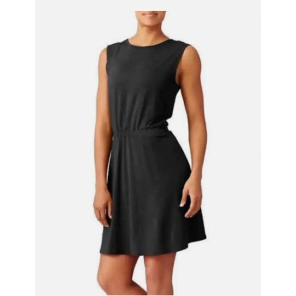 ATHLETA Encinitas Lively Stretch Jersey Silk Blend Print Dress // S - Picture 13 of 13